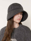 Deauville Cashmere Bucket Hat Grey - BROWN HAT - BALAAN 2