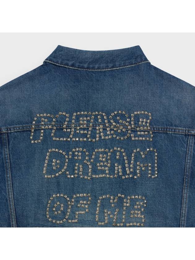 Trucker Denim Jacket Blue - CELINE - BALAAN 4