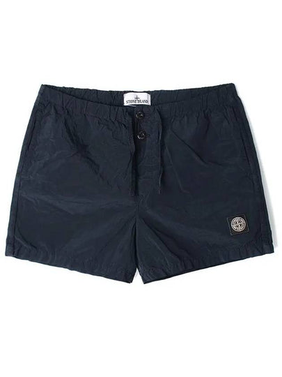 Patch Logo Nylon Swim Shorts Navy - STONE ISLAND - BALAAN 2