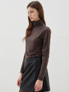 Soft turtleneck neck polar t shirt brown - LESEIZIEME - BALAAN 2