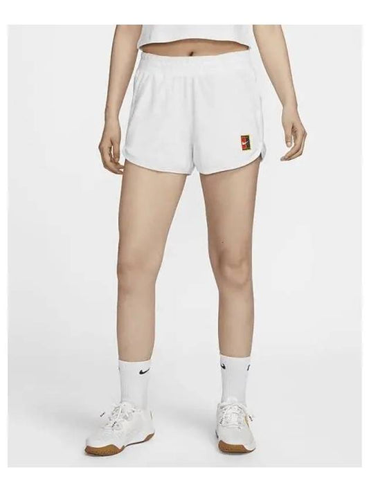 Court Heritage Mid Rise French Terry Tennis Shorts White - NIKE - BALAAN 2