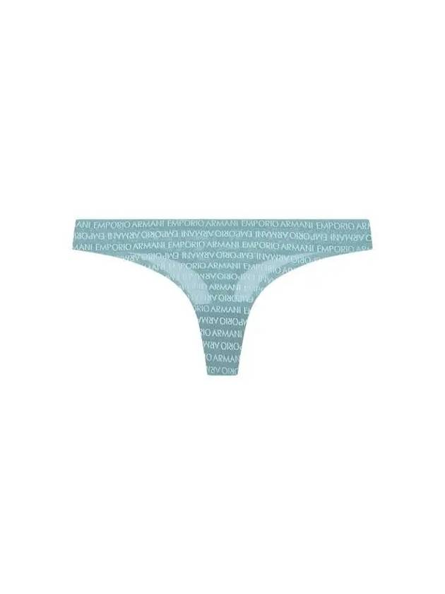 UNDERWEAR Women's Logo Pattern Mesh Thong Green - EMPORIO ARMANI - BALAAN 1