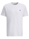 Polo Pony Logo Short Sleeve TShirt White 710811284 002 - RALPH LAUREN - BALAAN 1