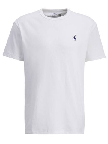 Polo Pony Logo Short Sleeve TShirt White 710811284 002 - RALPH LAUREN - BALAAN 1