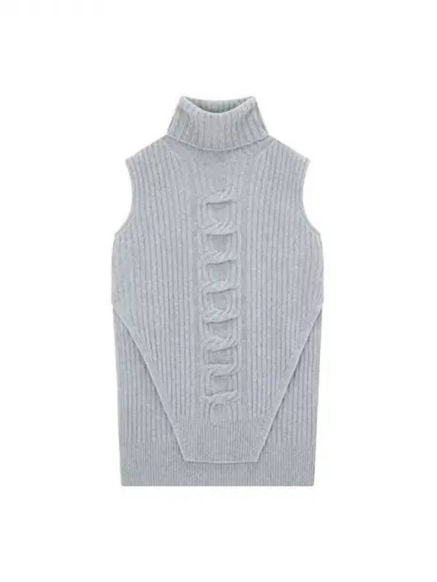 Women's Chain Cable Cashmere Vest Gray 270366 - STELLA MCCARTNEY - BALAAN 1