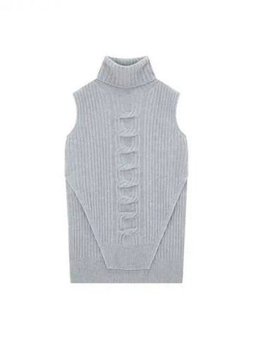 Women's Chain Cable Cashmere Vest Gray 270366 - STELLA MCCARTNEY - BALAAN 1