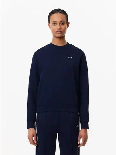 Essential Crew Neck Relaxed Fit Sweatshirt Navy - LACOSTE - BALAAN 2