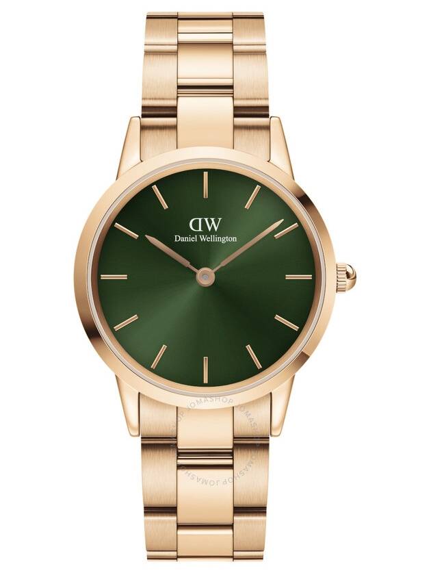 Daniel Wellington Iconic Link Emerald Quartz Green Dial Ladies Watch DW00100420 - DANIEL WELLINGTON - BALAAN 1