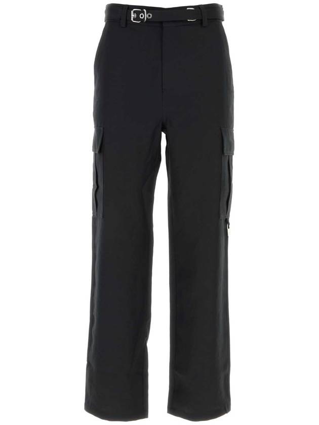 Padlock Belted Cargo Straight Pants Black - JW ANDERSON - BALAAN 1