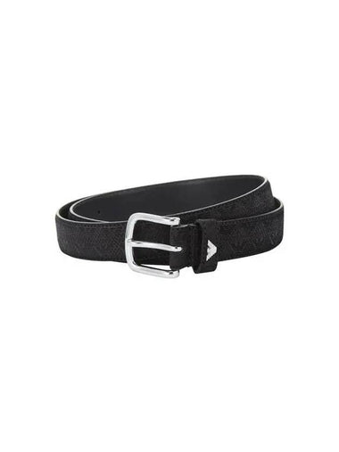 Men s Eagle Logo Dot Pattern Belt Black 270514 - EMPORIO ARMANI - BALAAN 1