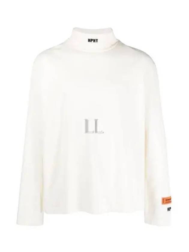 HPNY Logo Embroidered Turtleneck White - HERON PRESTON - BALAAN 2