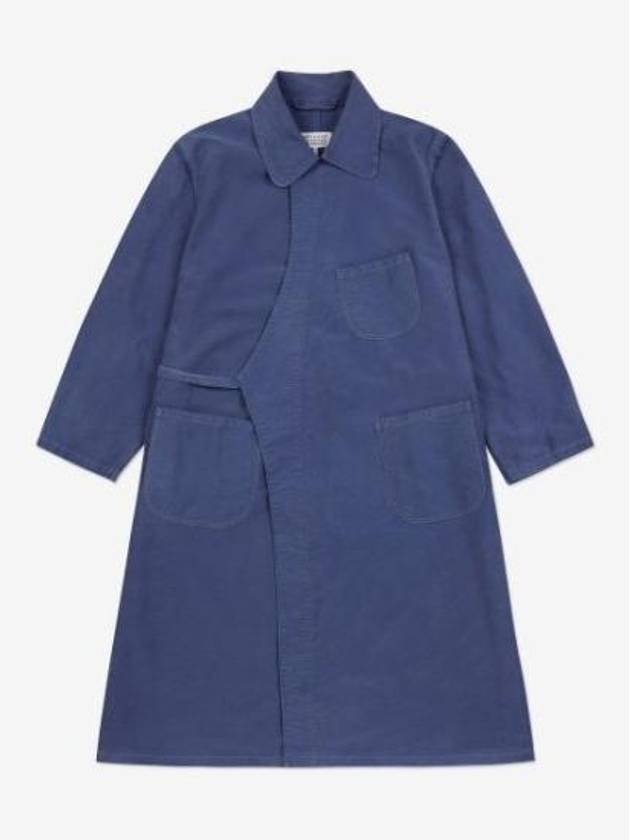 Women's Walker Moleskine Singe Coat Cobalt Blue - MAISON MARGIELA - BALAAN 2