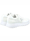 Triangle Logo Leather Low-Top Sneakers White - PRADA - BALAAN 4