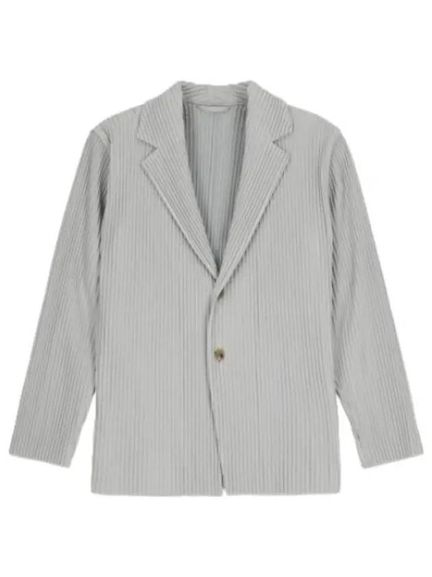 Pleated single breasted jacket gray suit blazer - ISSEY MIYAKE - BALAAN 1