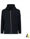 Hartsfield Logo Patch Zip Up Hoodie Black - MOOSE KNUCKLES - BALAAN 2