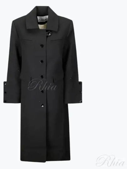 Coat F9606 099 BLACK - GANNI - BALAAN 2