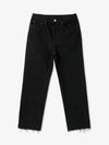 Low Cut Crop Straight Jeans Black - TOTEME - BALAAN 2