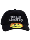 Burning Head Embroidered Logo Ball Cap Black - PALM ANGELS - BALAAN 4