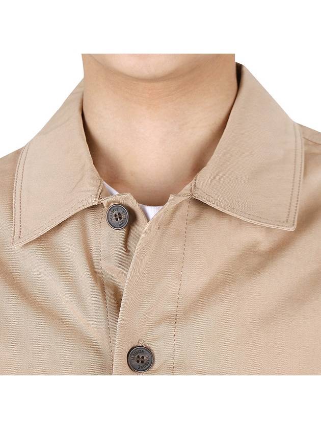 Button Up Shirt Jacket Beige - MAISON KITSUNE - BALAAN 7