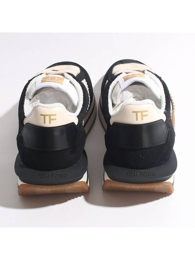 Suede James Sneakers Black Cream - TOM FORD - BALAAN 4