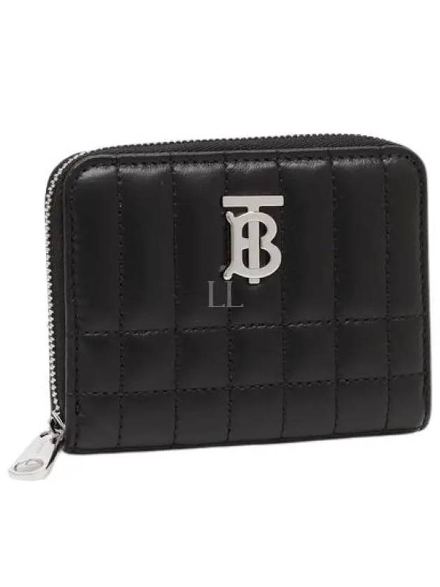 Lola Quilted Zip Round Coin Card Wallet Black - BURBERRY - BALAAN 2