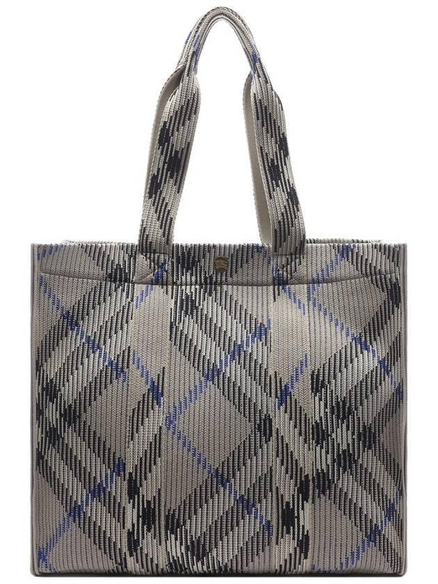 medium check knitted tote bag 8090405 - BURBERRY - BALAAN 5