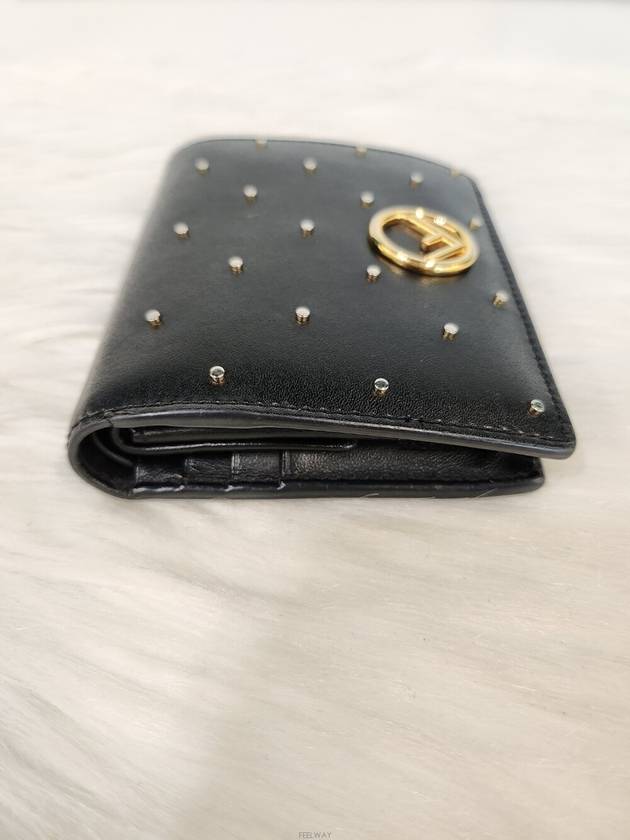 Daol Beomeo Branch F Logo Half Wallet Black 8M0387 Condition A - FENDI - BALAAN 3