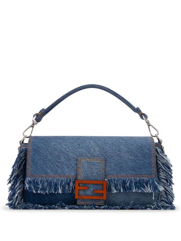 Women's Baguette Denim Shoulder Bag Blue - FENDI - BALAAN 2