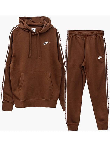 Nike Club Men's Fleece GX Track Suit Brown - NIKE - BALAAN 1