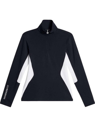 Cookies Mid Layer Quarter Zip Long Sleeve T-Shirt Navy - J.LINDEBERG - BALAAN 2