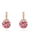 Bella V Round Drop Earrings Rose Gold - SWAROVSKI - BALAAN 2