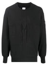 Lens Wappen Two Pocket Sweatshirt Black - CP COMPANY - BALAAN 2