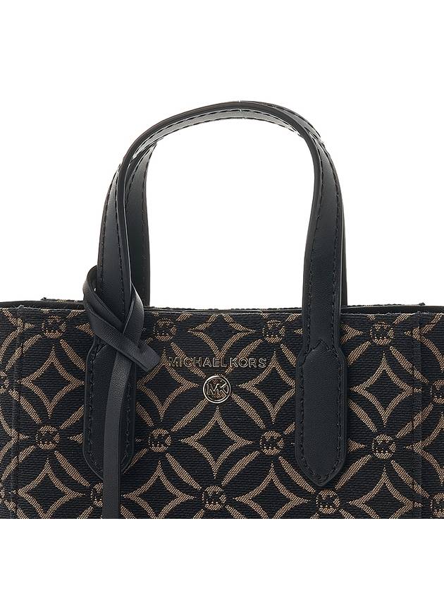 Sinclair Extra Small Jacquard Tote Bag Black Dark Camel - MICHAEL KORS - BALAAN 10