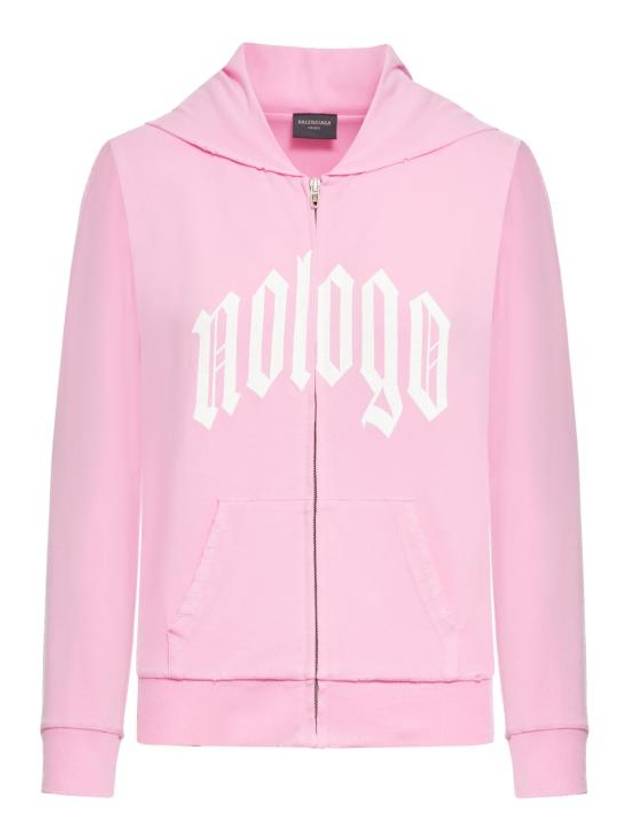 Logo zipper hooded top pink - BALENCIAGA - BALAAN 1