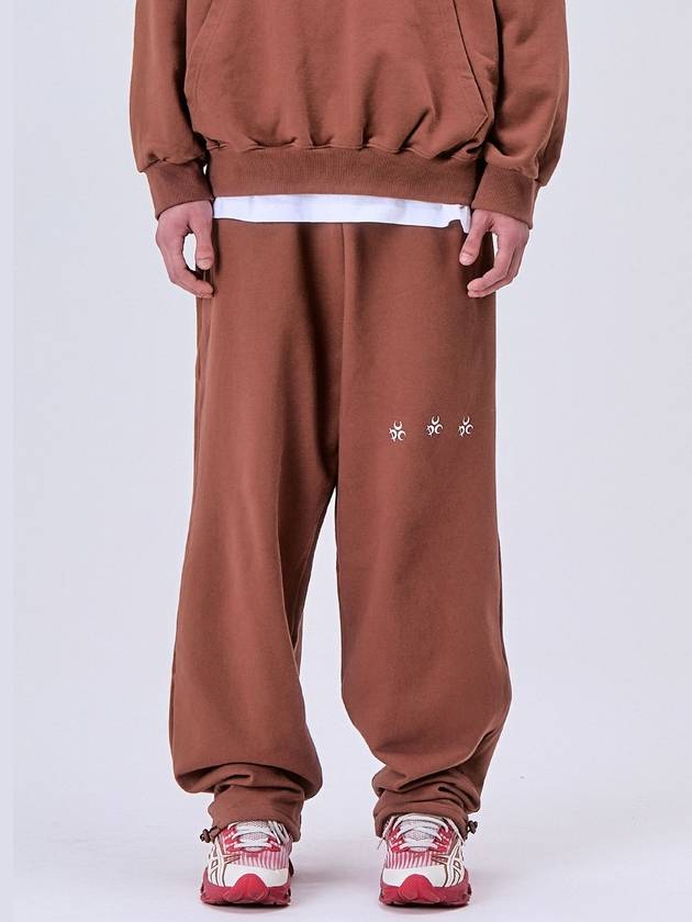 Logo Sweat Pants Brown - DAUSPICE - BALAAN 1