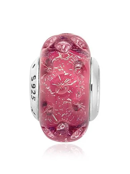 Wavy Murano Glass Charm Sterling Silver Fancy Pink - PANDORA - BALAAN 2