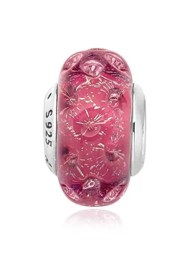 Wavy Murano Glass Charm Sterling Silver Fancy Pink - PANDORA - BALAAN 2