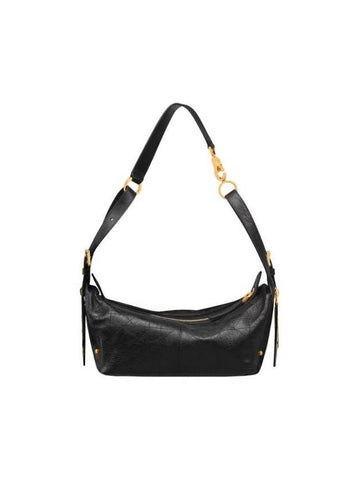 D-Journey Small Crinkle Calfskin Shoulder Bag Black - DIOR - BALAAN 1