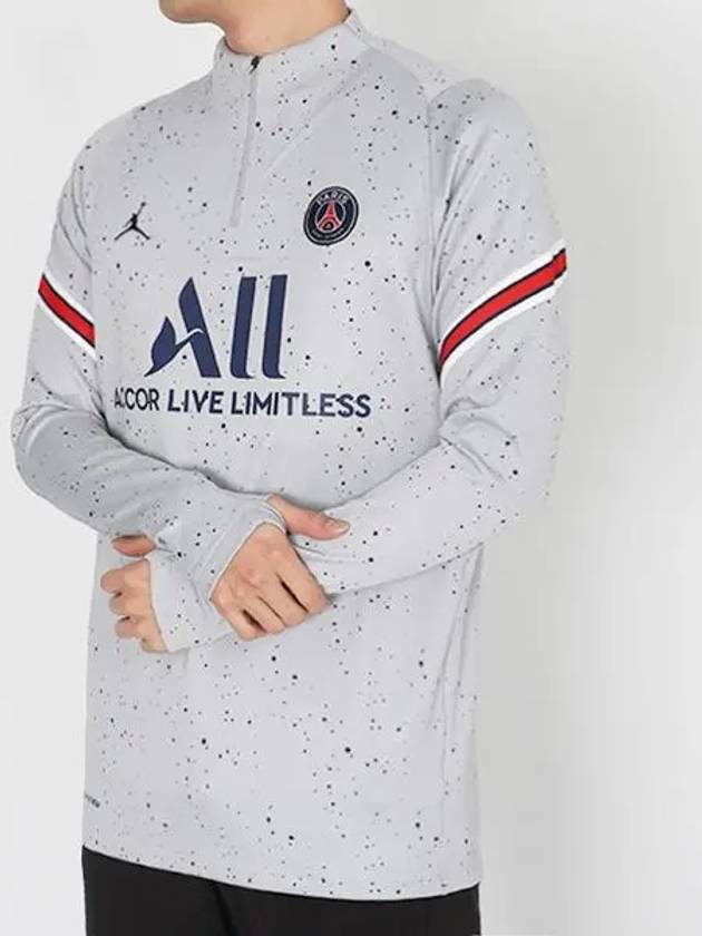 Jordan Paris Saint-Germain ADV Elite 4Th Drill Long Sleeve T-Shirt Grey - NIKE - BALAAN 2