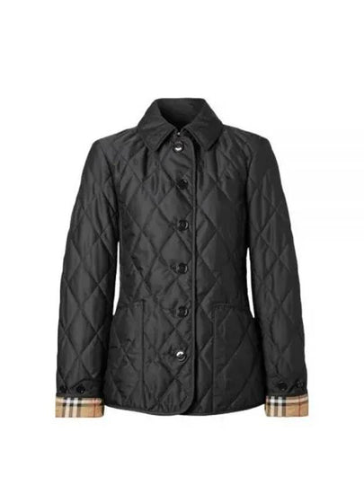 Diamond Quilted Thermoregulated Jacket Black - BURBERRY - BALAAN 2