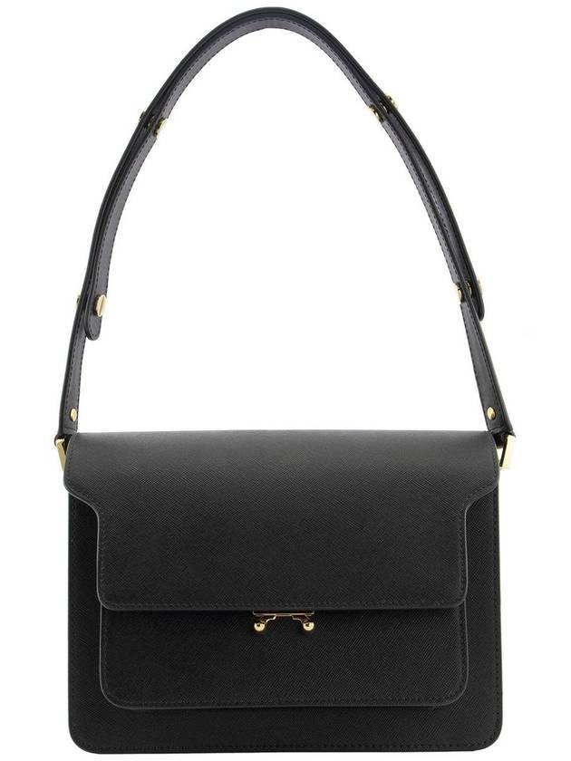 Saffiano Trunk Medium Shoulder Bag Black - MARNI - BALAAN 2