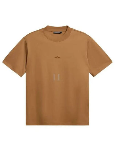 Adan Logo Mock Neck Short Sleeve T-Shirt Chipmunk - J.LINDEBERG - BALAAN 2