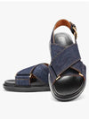 Fussbet Buckle Denim Sandals Navy - MARNI - BALAAN 4