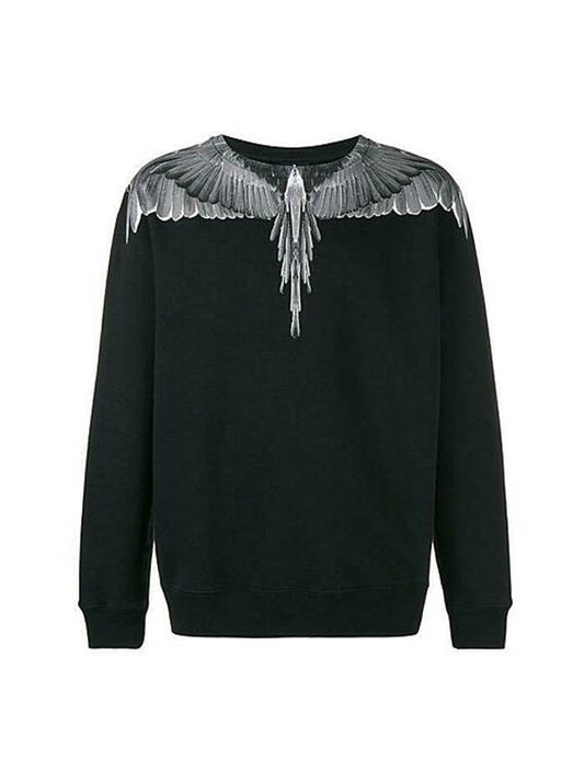 Double Wing Sweatshirt Black - MARCELO BURLON - BALAAN.