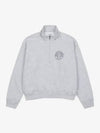 Monaco Quarter Zipper Sweatshirt Heather Grey - SPORTY & RICH - BALAAN 2