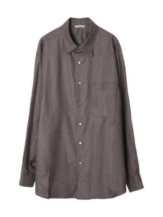 long sleeve shirt super light wool - AURALEE - BALAAN 1