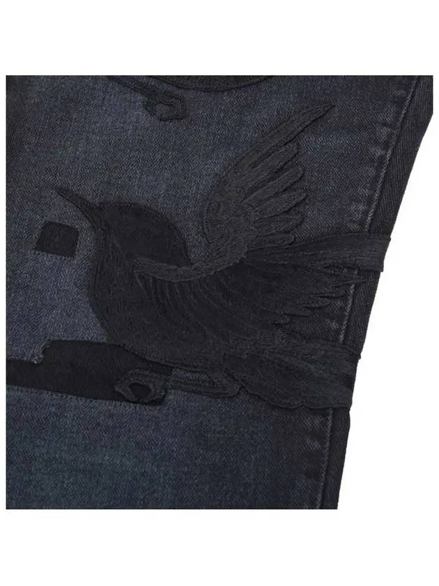 Hummingbird Denim Jeans Black - GUCCI - BALAAN 5