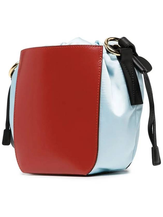 logo drawstring bucket bag red sky blue - MARNI - BALAAN.