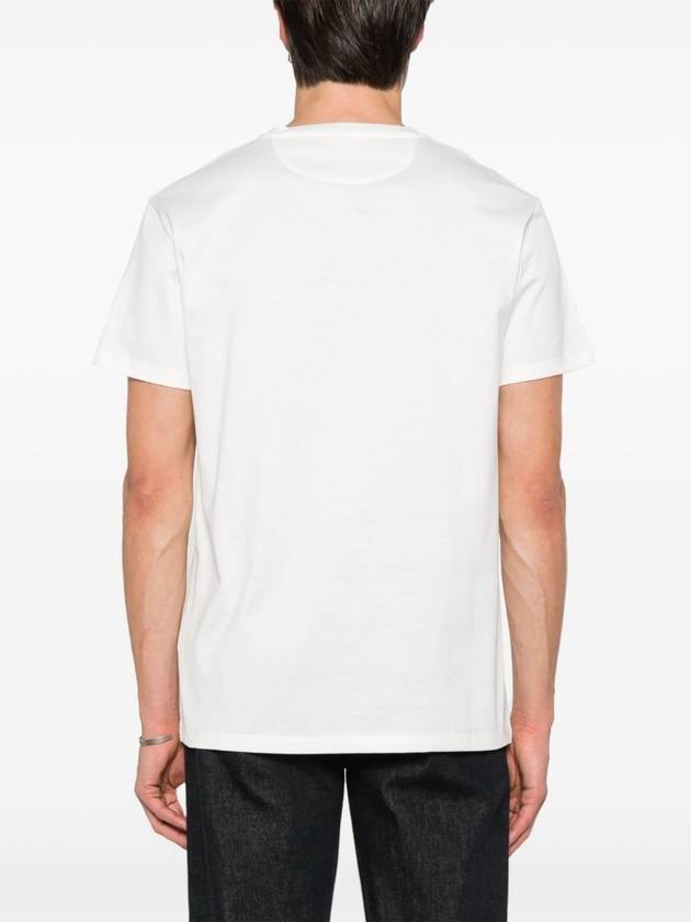 Embroidered Logo Short Sleeve T-Shirt White - FENDI - BALAAN 4