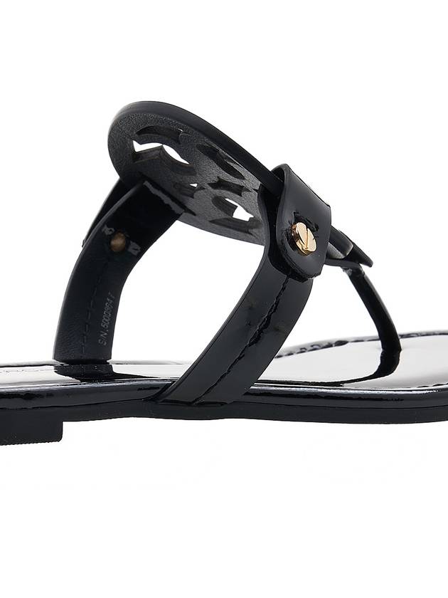 Miller Patent Leather Flip Flops Black - TORY BURCH - BALAAN 11